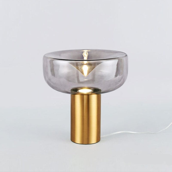 Nordic Clear Glass Swirl Design Table Lamp