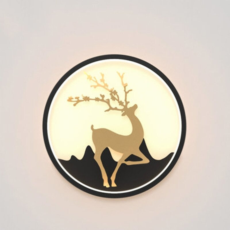 Round Elk Simple Wall Lamp