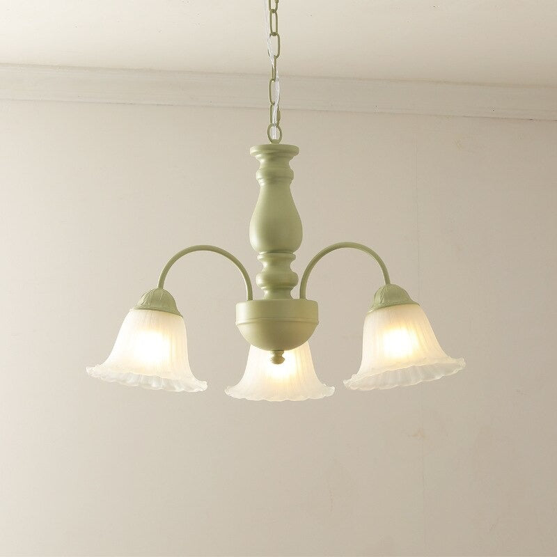 Retro Classic Painted Metal Chandelier Lamp