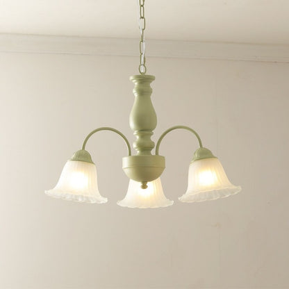 Retro Classic Painted Metal Chandelier Lamp