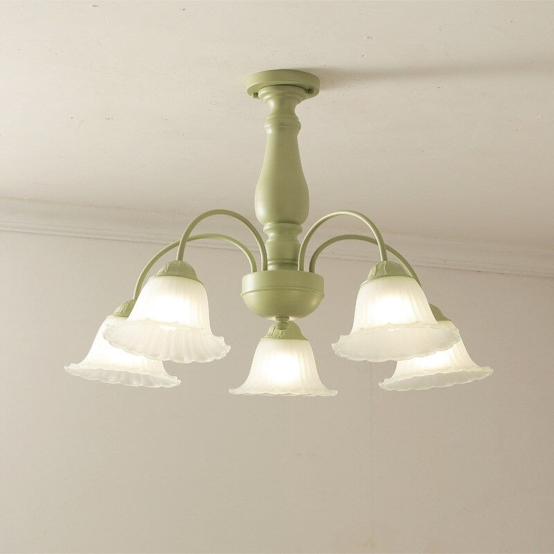 Retro Classic Painted Metal Chandelier Lamp