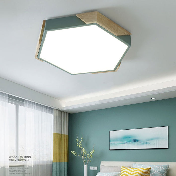Dimming Hexagonal LED Ceiling Light For Living Room