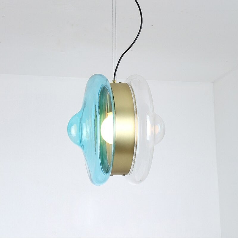 Modern Glass Single Round LED Pendant Lamp