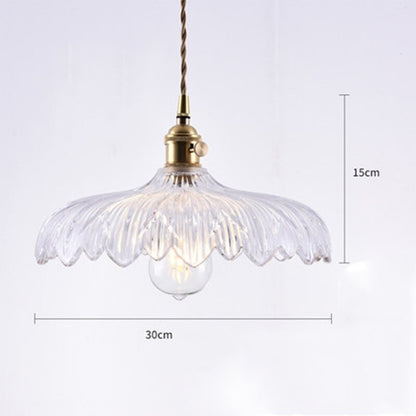 American Style LED Pure Copper Lotus Pendant Lamp