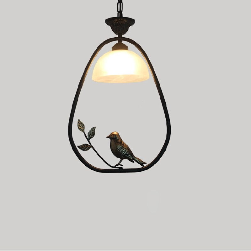 Nordic Chinese Bird Design Iron Pendant Lamp