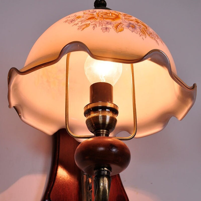 Rustic Vintage Solid Wood Wall Lamp
