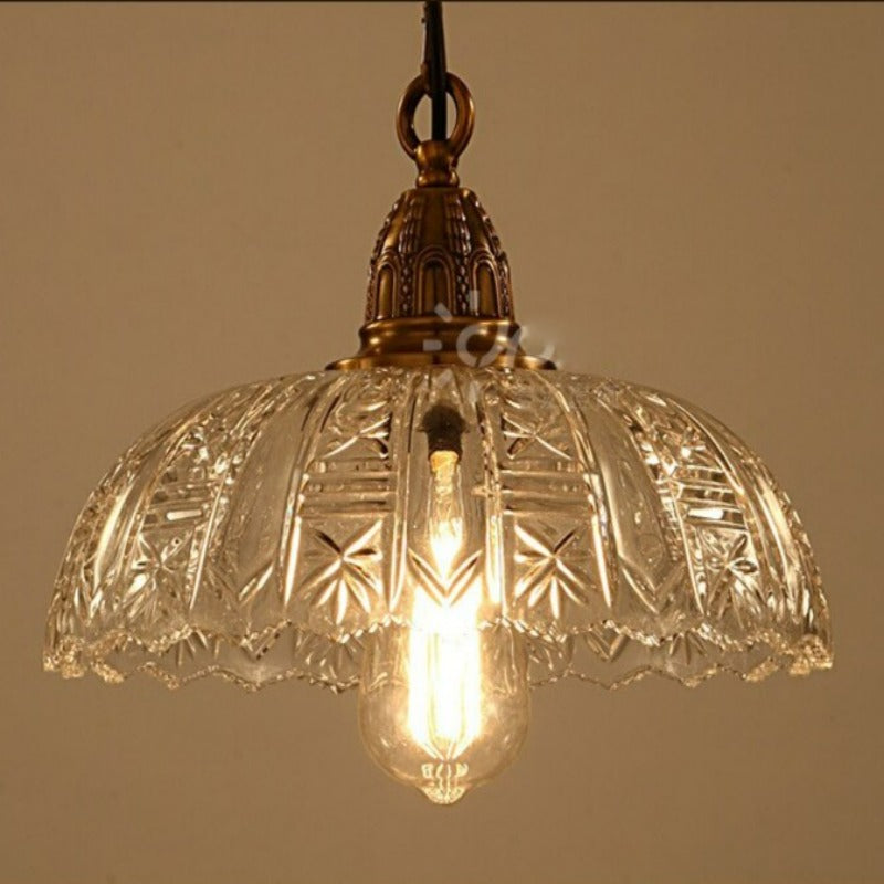 Simple Glass Bowl Pendant Light Fixture