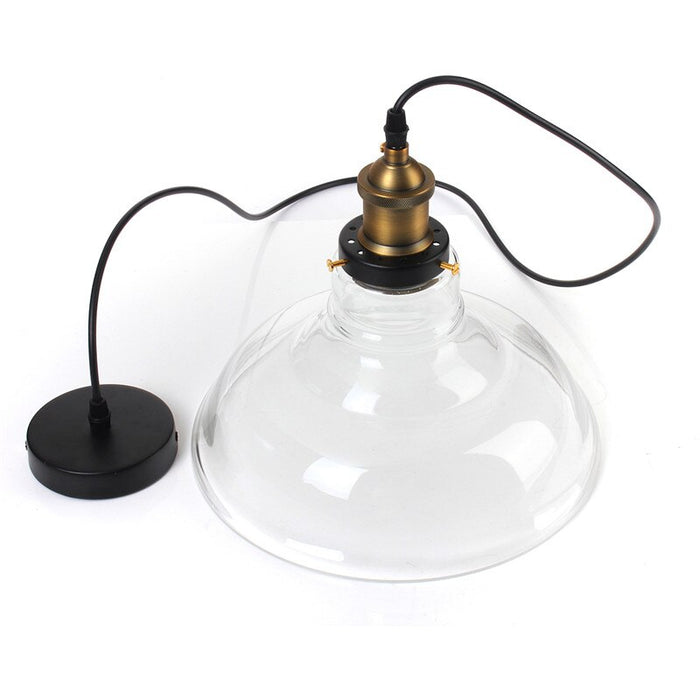 American Vintage Industrial Clear Glass Pendant Lamp