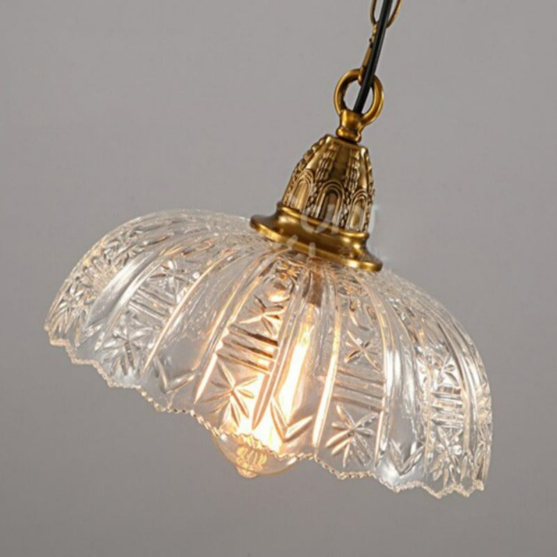 Simple Glass Bowl Pendant Light Fixture