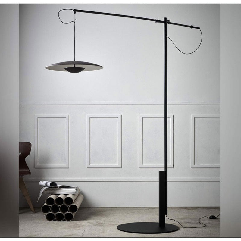 Minimalist Metal Flying Saucer Floor Lamp