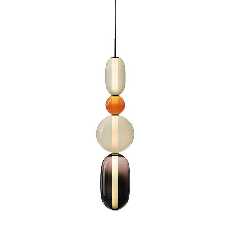 Nordic Art Stained Glass Ball Combination Pendant Lamp