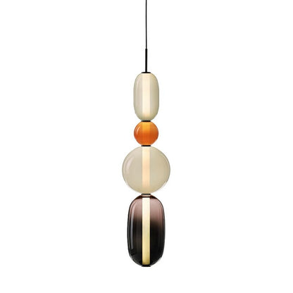 Nordic Art Stained Glass Ball Combination Pendant Lamp