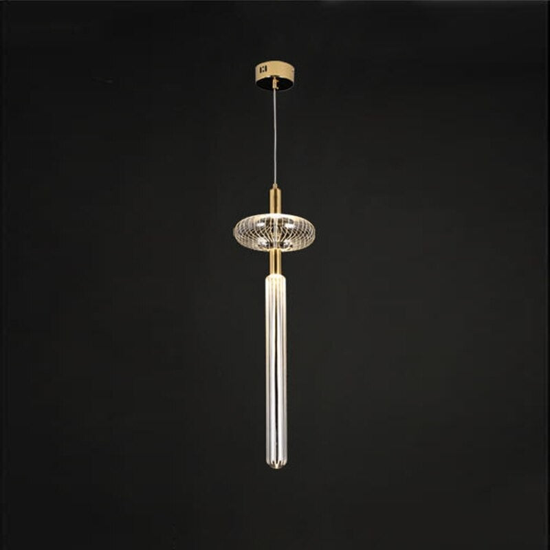 The Stainless Steel Clear Glass Ceiling Lamp