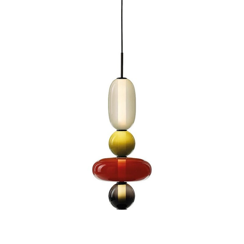 Nordic Art Stained Glass Ball Combination Pendant Lamp