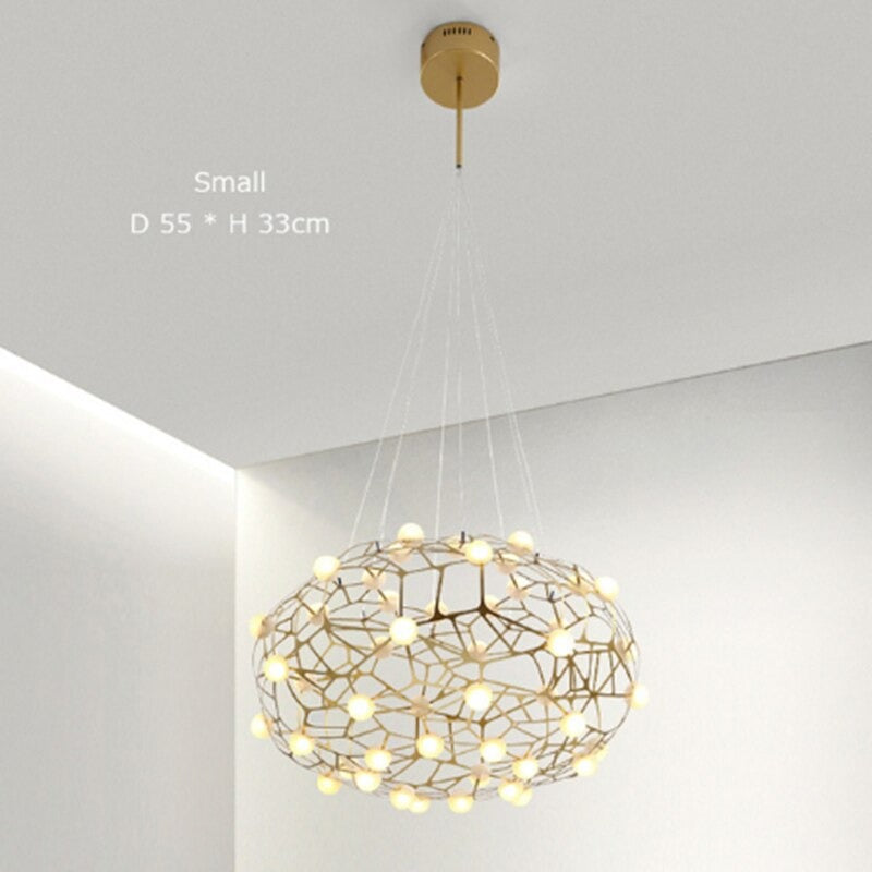 Starry Gold Plated Stainless Steel Chandelier Light