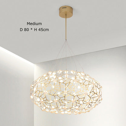 Starry Gold Plated Stainless Steel Chandelier Light