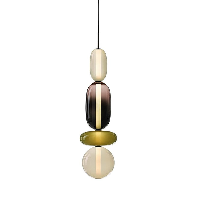 Nordic Art Stained Glass Ball Combination Pendant Lamp