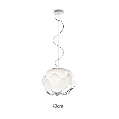 White Glass Creative Cloud Single Pendant Lamp