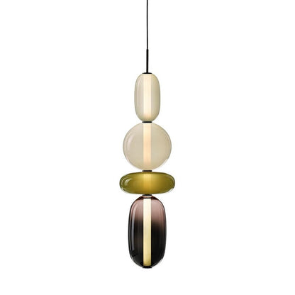 Nordic Art Stained Glass Ball Combination Pendant Lamp