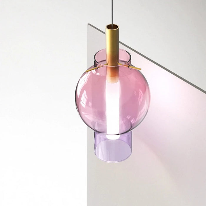 Modern Colorful Glass Single Pendant Lamp