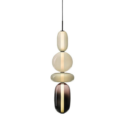 Nordic Art Stained Glass Ball Combination Pendant Lamp