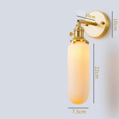 Brass Ceramic Japanese Style Retro Wall Lamp