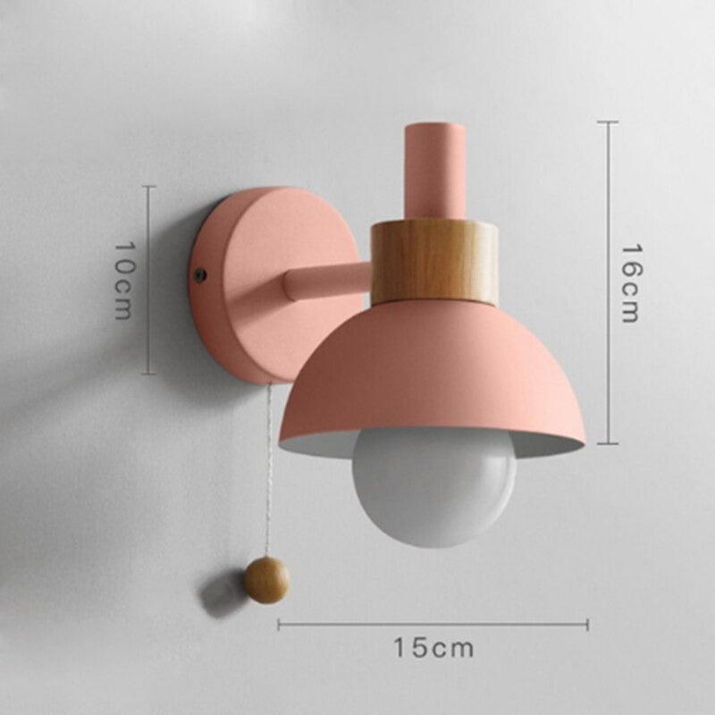 LED E27 Lighting Iron Single Head Wall Lamp