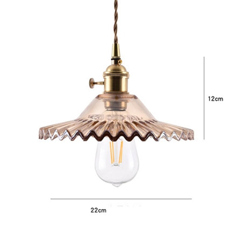 American Style LED Pure Copper Lotus Pendant Lamp