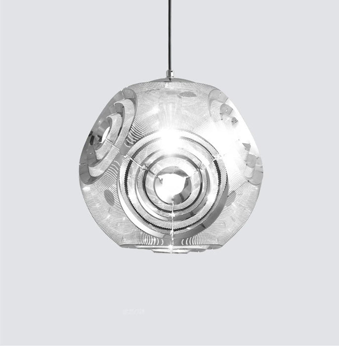 Multi-Faceted Hollow Stainless Steel Pendant Lamp