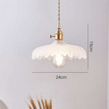 American Style LED Pure Copper Lotus Pendant Lamp