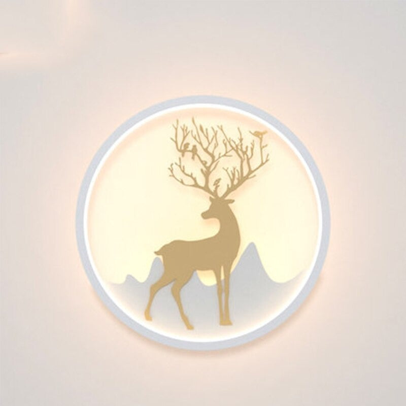 Round Elk Simple Wall Lamp