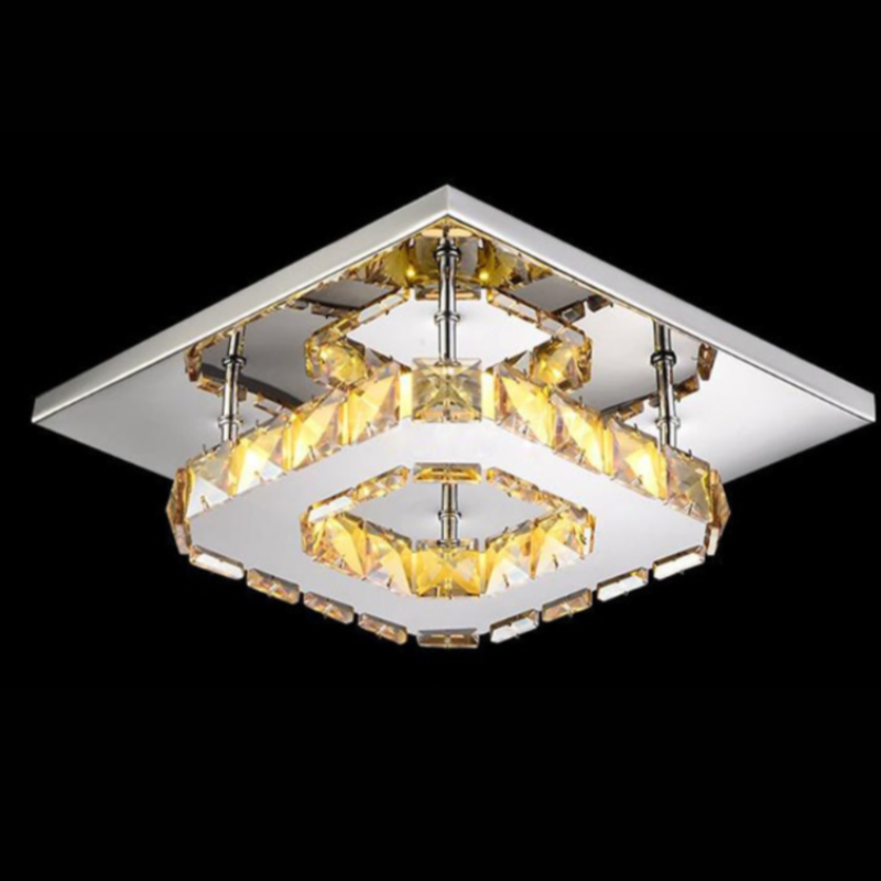 Creative LED Stainless Steel Crystal Ceiling Lamps