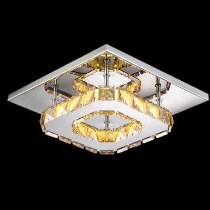 Creative LED Stainless Steel Crystal Ceiling Lamps