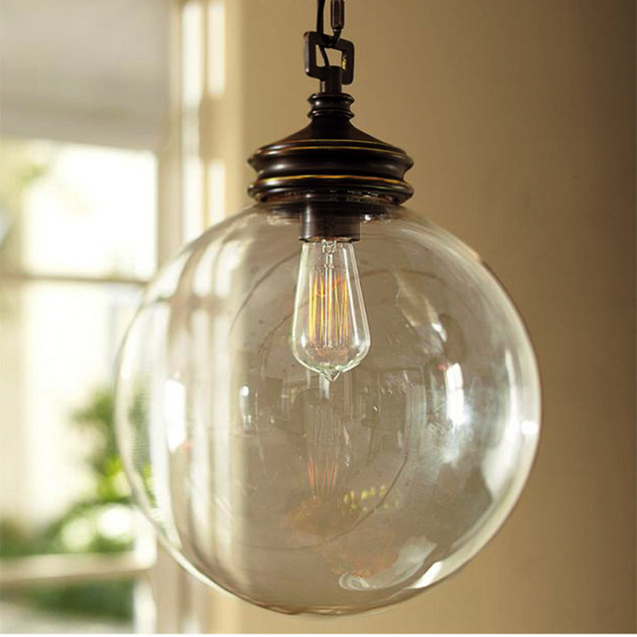 Vintage DIY Glass Ball Pendant Lights Fixture
