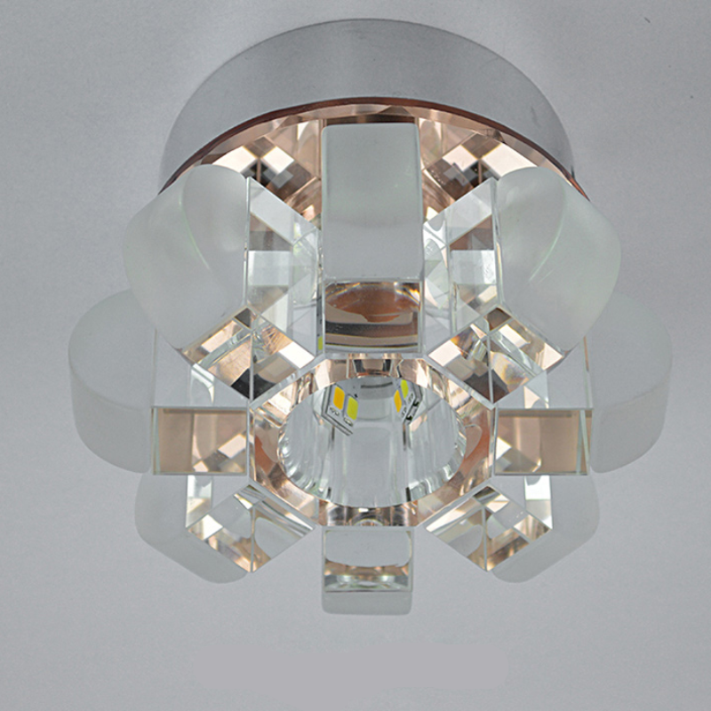 Modern Circle Crystal Flower Design LED Ceiling Light