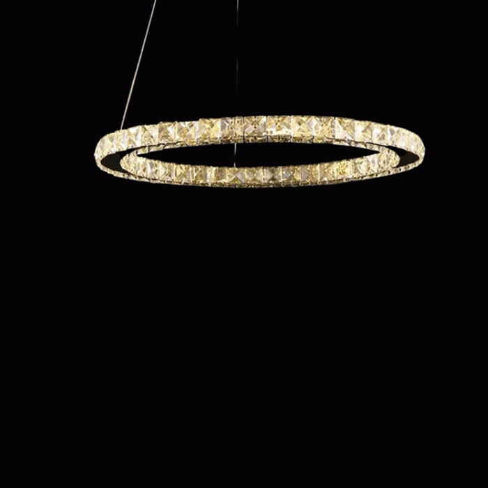 Modern Diamond Ring LED Crystal Pendant Light