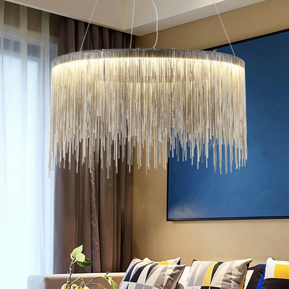 Modern Tassel Creative Iron Chain LED Pendant Light