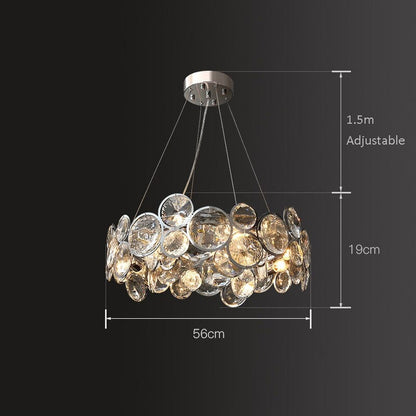 Chrome Crystal Hardware LED Chandelier Lamp