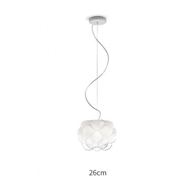 White Glass Creative Cloud Single Pendant Lamp