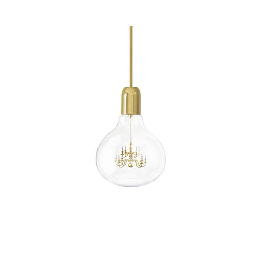 Retro Electroplated Golden Single Head Pendant Lamp