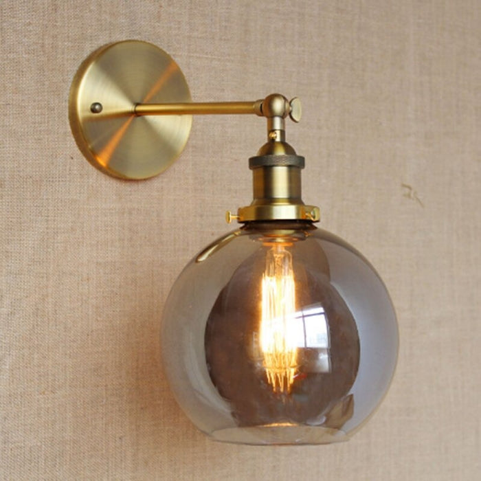Vintage Glass Ball Wall Lamp