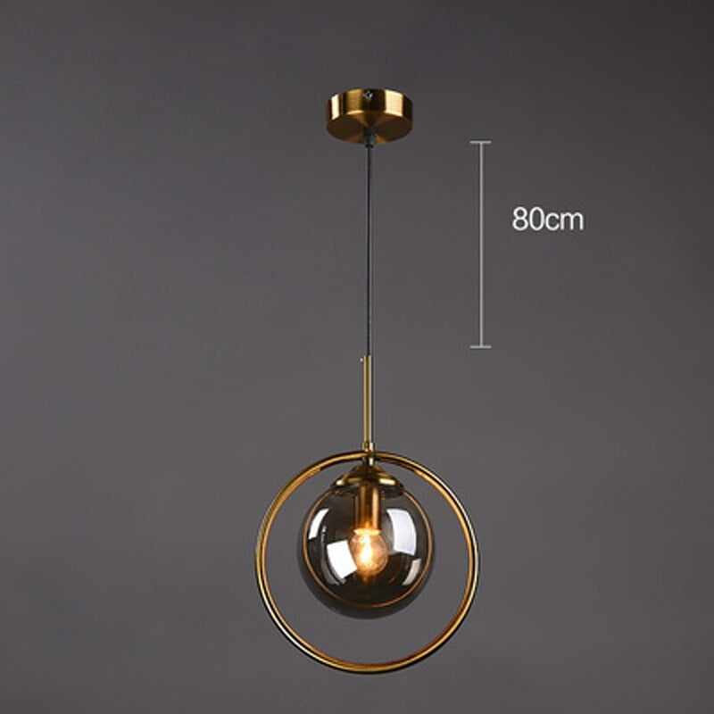 Glass Ball Single Pendant Ceiling Lamp