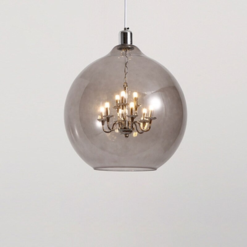 Retro Electroplated Golden Single Head Pendant Lamp