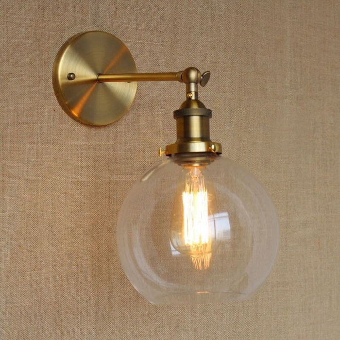 Vintage Glass Ball Wall Lamp