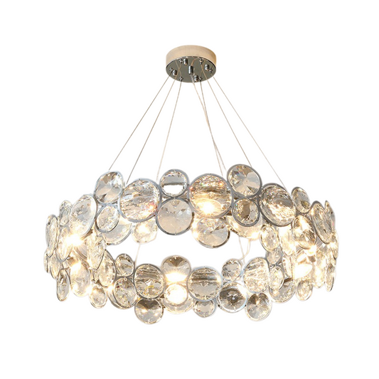 Chrome Crystal Hardware LED Chandelier Lamp