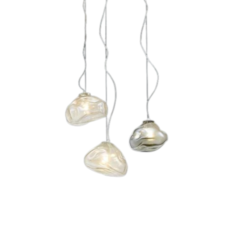 Dinning Glass LED Single Hanging Irregular Pendant Lamp