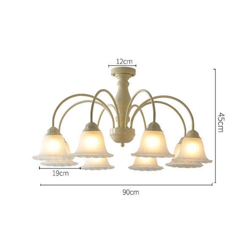 Retro Classic Painted Metal Chandelier Lamp