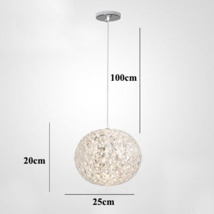 Acrylic Oval Ball Pendant Lamp