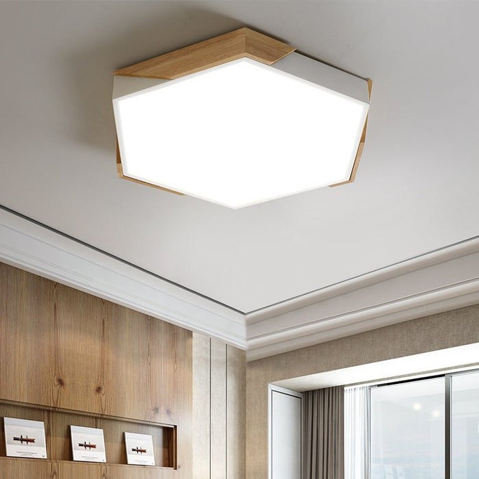 Dimming Hexagonal LED Ceiling Light For Living Room