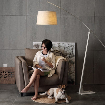 Modern Minimalist Fabric Black Floor Lamp